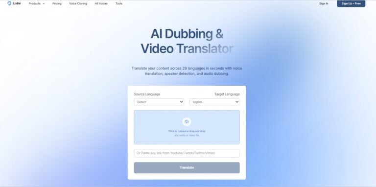 ai video translator tool listnr ai