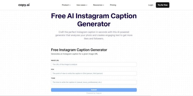 copy ai free image caption generator