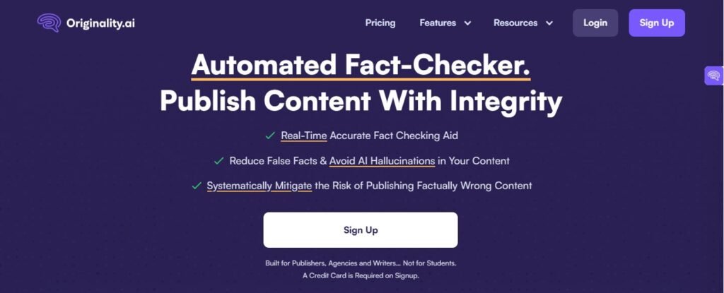 originality ai fact checker