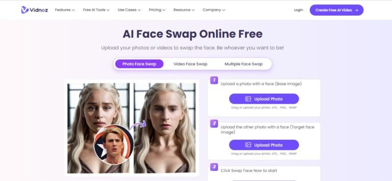 vidnoz deepfake ai image generator