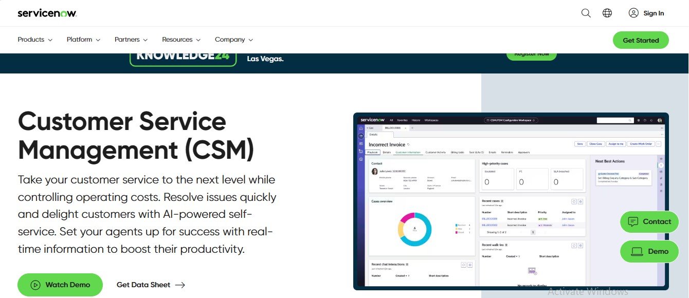 servicenow as helpdesk platform